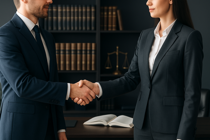 A law firm handshake 🤝 banner Image, no text
