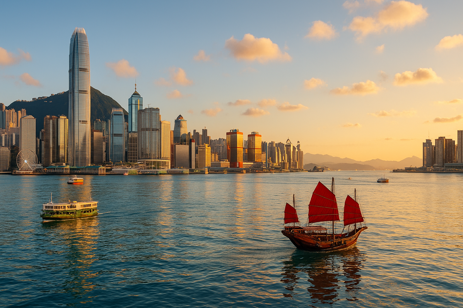 hong kong victoria harbour sea view